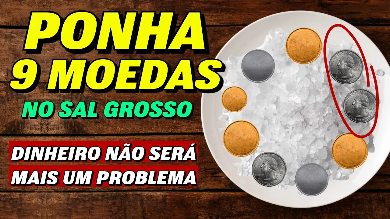 RITUAL DAS 9 MOEDAS PARA ATRAIR GRANDES SOMAS DE DINHEIRO
